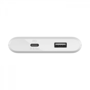 Belkin BoostCharge USB-A, USB-C Powerbank 10000 mAh, PD 18W fehér + USB-C - USB-C kábel (BPB001btWH)