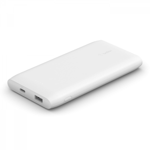 Belkin BoostCharge USB-A, USB-C Powerbank 10000 mAh, PD 18W fehér + USB-C - USB-C kábel (BPB001btWH)