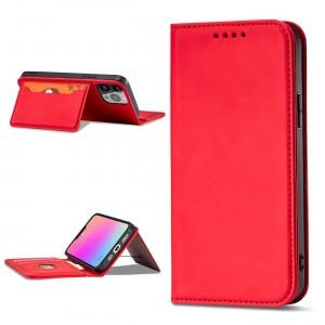 Samsung Galaxy A54 5G Mágneses Card fliptok piros
