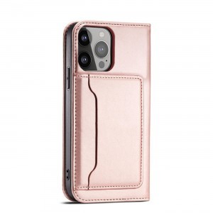 Samsung Galaxy A54 5G Mágneses Card fliptok rózsaszín