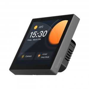 Sonoff intelligens otthoni vezérlőpanel érintőképernyővel Zigbee 3.0 Google Assistant, Alexa fekete (NSPanel Pro)