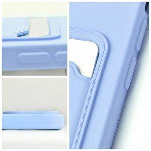 Samsung Galaxy A34 5G Card Case Szilikon tok hátlapi kártyatartóval lila