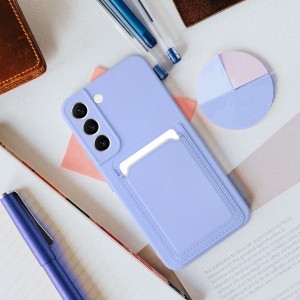 Samsung Galaxy A34 5G Card Case Szilikon tok hátlapi kártyatartóval lila