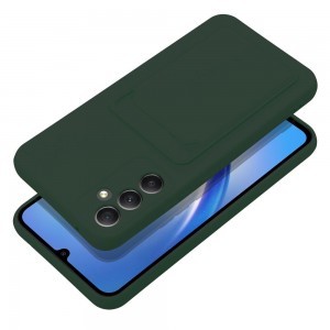 Samsung Galaxy A34 5G Card Case Szilikon tok hátlapi kártyatartóval zöld