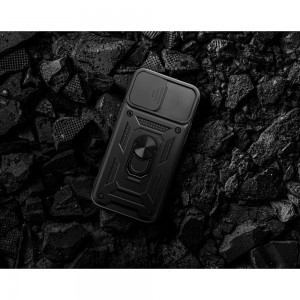 iPhone 15 Pro Max Slide Armor tok fekete
