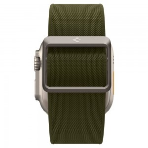 Apple Watch 4/5/6/7/8/9/SE/Ultra (42/44/45/49 mm) Spigen Fit Lite óraszíj khaki