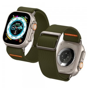 Apple Watch 4/5/6/7/8/9/SE/Ultra (42/44/45/49 mm) Spigen Fit Lite óraszíj khaki