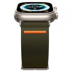 Apple Watch 4/5/6/7/8/9/SE/Ultra (42/44/45/49 mm) Spigen Fit Lite óraszíj khaki