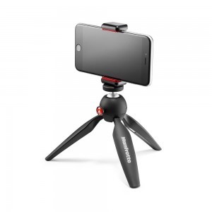 Manfrotto Pixi mini állvány MII, univerzális okostelefon tartóval (MKPIXICLMII-BK)-1