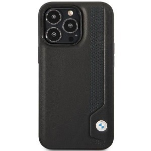 iPhone 14 Pro BMW BMHCP14L22RBDK Leather Blue Dots tok fekete