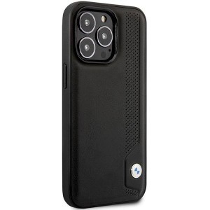 iPhone 14 Pro BMW BMHCP14L22RBDK Leather Blue Dots tok fekete