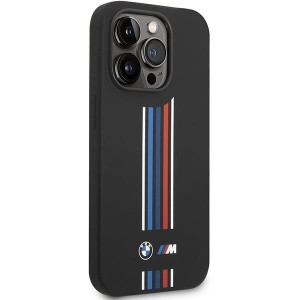 iPhone 14 Pro Max BMW BMHCP14X22SWTK Silicone Vertical Tricolor Lines tok fekete