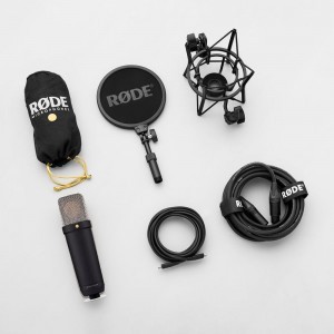 RODE NT1 nagymembrános kondenzátor stúdió mikrofon XLR és USB csatlakozókkal, 5th generáció, fekete-7