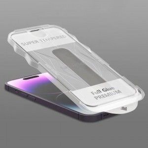 iPhone X/XS Easy-Stick Box Full Glue kijelzővédő üvegfólia fekete
