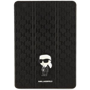 iPad 10.2'' Karl Lagerfeld KLFC10SAKHPKK Saffiano Monogram Ikonik Folio Magnet Allover tok fekete
