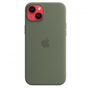 iPhone 14 Plus szilikontok olíva (MQUD3ZM/A) Apple gyári MagSafe-rögzítésű (SEASONAL 2023 Spring)