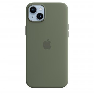 iPhone 14 Plus szilikontok olíva (MQUD3ZM/A) Apple gyári MagSafe-rögzítésű (SEASONAL 2023 Spring)