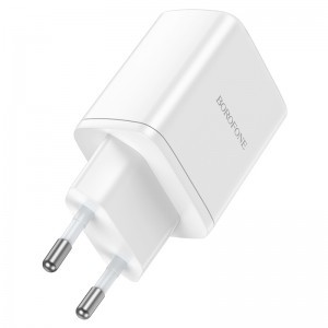 Borofone BN9 Reacher hálózati töltő adapter 2xType C QC 3.0 PD 35W fehér-2