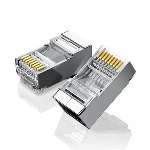 Ugreen RJ45 Ethernet fém csatlakozó, 8P / 8C, Cat.6, UTP (10db)