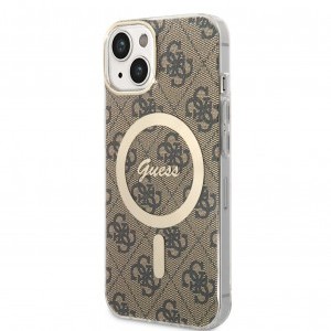 iPhone 14 Guess 4G IML MagSafe kompatibilis tok barna (GUHMP14SH4STW)