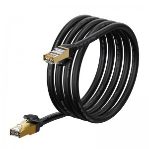 Baseus Ethernet RJ45 hálózati kábel, 10Gbps, 1.5m (fekete)