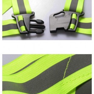 Uniszex állítható, fényvisszaverő biztonsági heveder, mellény sárga-3
