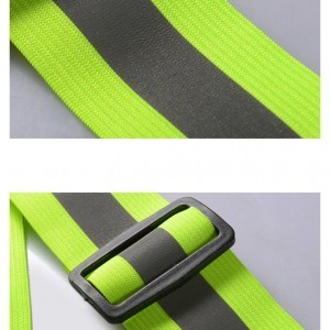 Uniszex állítható, fényvisszaverő biztonsági heveder, mellény sárga-2