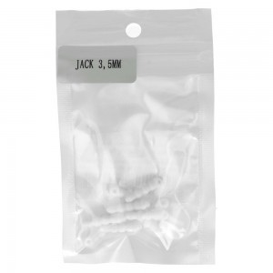 Jack 3.5 mm csatlakozó porvédő sapka szilikonból, fehér, 10 db