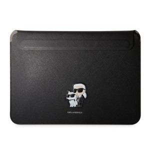 Karl Lagerfeld  Saffiano Karl és Choupette NFT laptop tok 13/14'' fekete (KLCS14SAKCPMK)