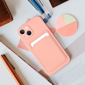 Xiaomi Redmi Note 12 Pro 5G Card Case Szilikon tok hátlapi kártyatartóval rózsaszín