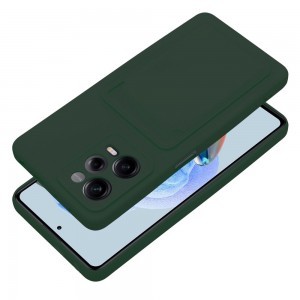 Xiaomi Redmi Note 12 Pro 5G Card Case Szilikon tok hátlapi kártyatartóval zöld