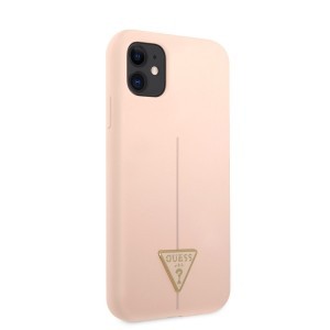 iPhone 11 Guess Szilikon Line Triangle tok rózsaszín (GUHCN61SLTGP)