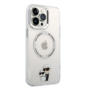 iPhone 15 Pro Karl Lagerfeld IML Karl és Choupette NFT MagSafe kompatibilis tok átlátszó (KLHMP15LHNKCIT)