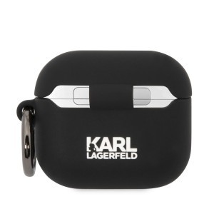 Airpods 3 Karl Lagerfeld 3D Logo NFT Karl Head Szilikon tok fekete (KLA3RUNIKK)