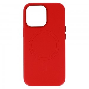 iPhone 13 Pro MagSafe Leather bőr telefontok piros