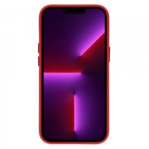iPhone 13 Pro MagSafe Leather bőr telefontok piros