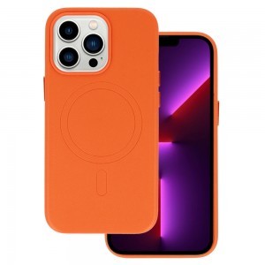 iPhone 13 Pro MagSafe Leather bőr telefontok narancsssárga