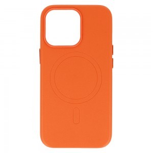 iPhone 14 MagSafe Leather bőr tok narancsssárga