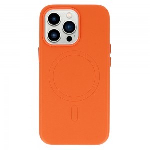 iPhone 13 Pro MagSafe Leather bőr telefontok narancsssárga