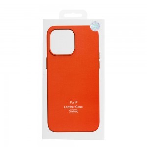 iPhone 14 MagSafe Leather bőr tok narancsssárga
