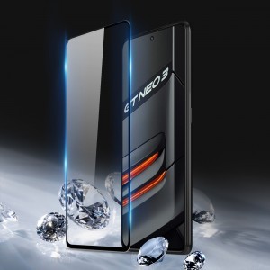 Realme GT Neo 3 Dux Ducis 9D Edzett Üveg 9H képernyővédő üvegfólia fekete