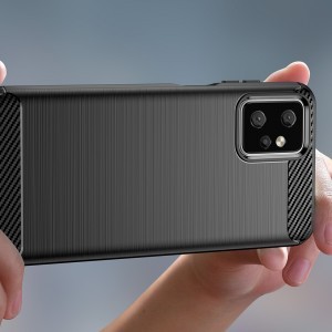 Motorola Moto G Power 2023 Carbon szénszál mintájú TPU tok fekete