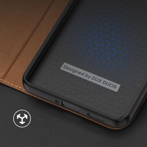 Xiaomi Redmi Note 12 Pro/Poco X5 Pro 5G Dux Ducis Skin X2 mágneses fliptok barna