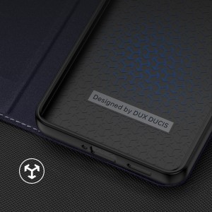Xiaomi Redmi Note 12 Pro/Poco X5 Pro 5G Dux Ducis Skin X2 mágneses fliptok kék