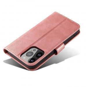 iPhone 15 Pro Mágneses fliptok rózsaszín