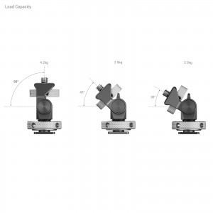 SmallRig monitortartó adapter 1/4-es csatlakozással, vakupapucs adapterrel dönthető, forgatható (2905B)-3