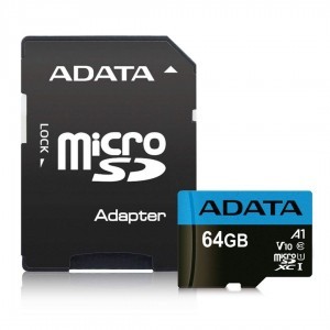 ADATA Memóriakártya MicroSDXC 64GB + Adapter UHS-I CL10 (100/25)