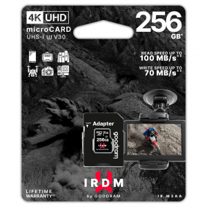 GOODRAM Memóriakártya SDXC 256GB UHS-I U3 V30 + adapter