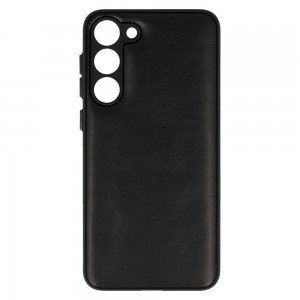 Samsung Galaxy S23 Leather 3D bőr telefontok fekete design 1