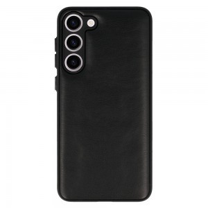 Samsung Galaxy S23 Leather 3D bőr telefontok fekete design 1